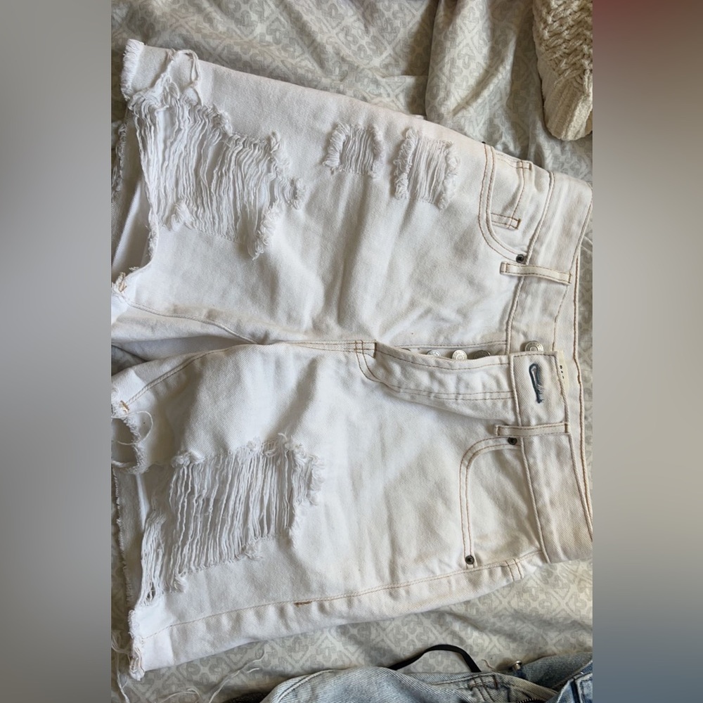 long jean shorts